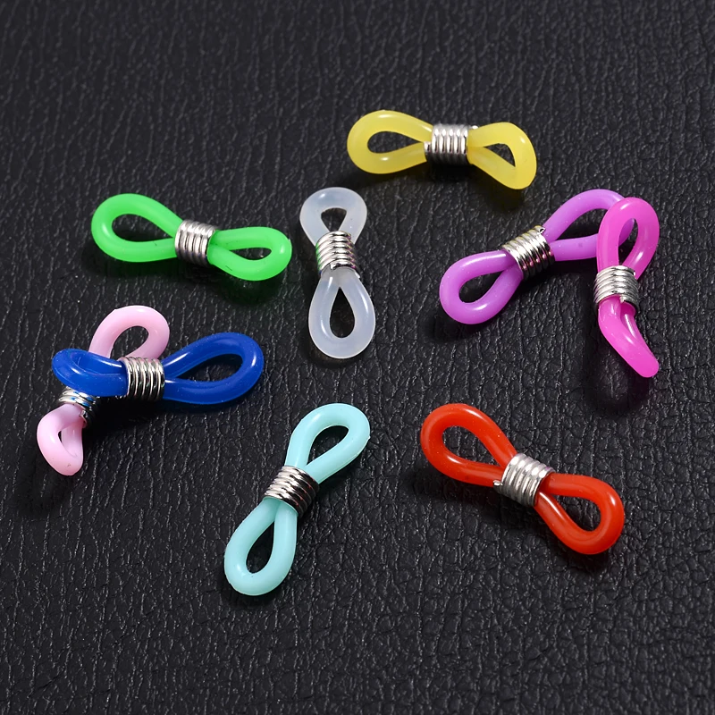 100Pcs/Lot 22x6mm Eyeglasses Spectacles Chain Glasses Retainer Anti-Lost Rubber Chain for Jewelry Making Supplie