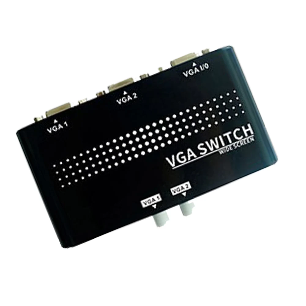 2 في 1 خارج VGA/SVGA دليل تقاسم مفتاح جهاز انتقاء صندوق الجلاد ل LCD PC KVM مفاتيح عرض مشاركة 1080 HD محول الفيديو