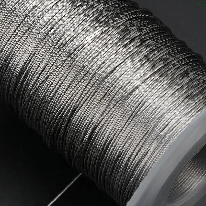 100m Dây Thép Không Gỉ 304 Dây Câu Cá Mềm Nâng Cáp 1Ã  7 Phơi Quần Với 30 Nhôm Ferrules
