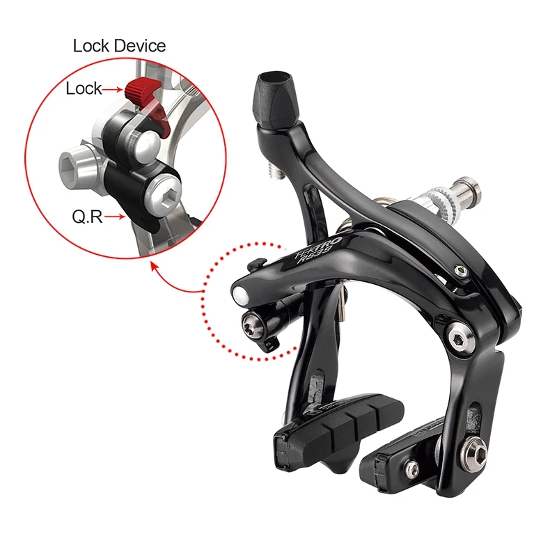 Road Bike R539 C Brake Caliper Lightweight Long Arm  Designed For Big Tire With Quick Release Safety Lock 320g/Pair