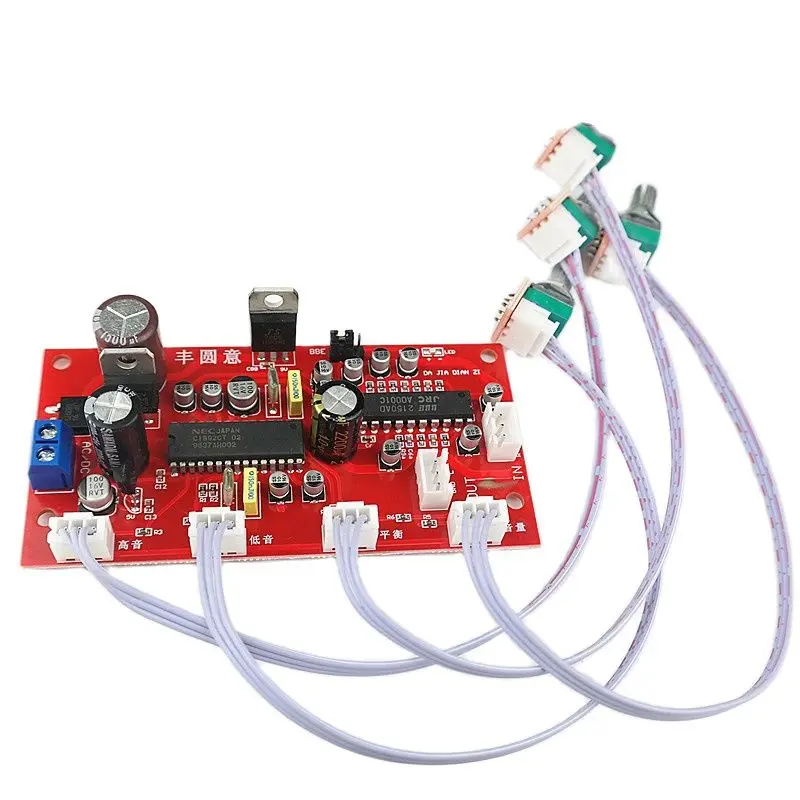 Upc1892 + jrc2150 power amplifier front fever level tone board with BBE sound effect processing single power supply