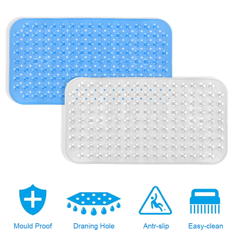 Non-Slip Bath Tub Mats ห้องน้ำชั้นพรมดูดถ้วยท่อระบายน้ำบ้านห้องน้ำพรมห้องน้ำที่ปูกันลื่นในห้องน้ำ