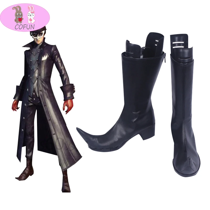 

COFUN Japanese Anime Persona 5 Kurusu Akira Joker Cosplay Boot Shoes