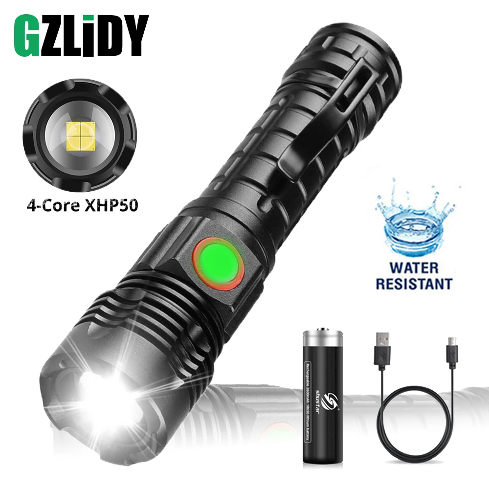 

Powerful LED Flashlight High Power 18650 USB Torch Zoom Fishing Lantern 5 Modes Waterproof Bicycle Light Tactical flashlights