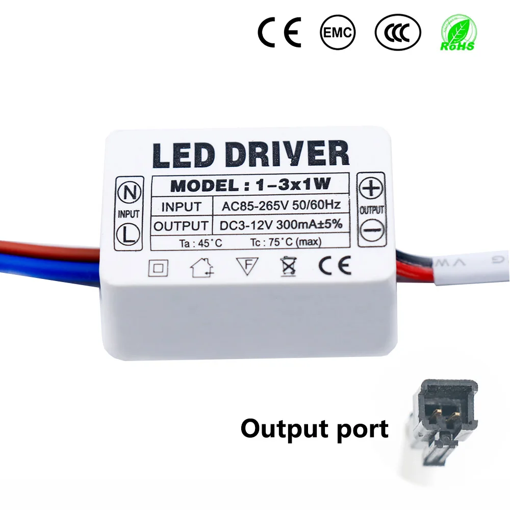 LED Lamp Driver Light Transformer 300mA 1-3W 3-5W 4-7W 8-12W 12-18W 18-25W 25-36W LED Power Supply Unit Lighting Transformers