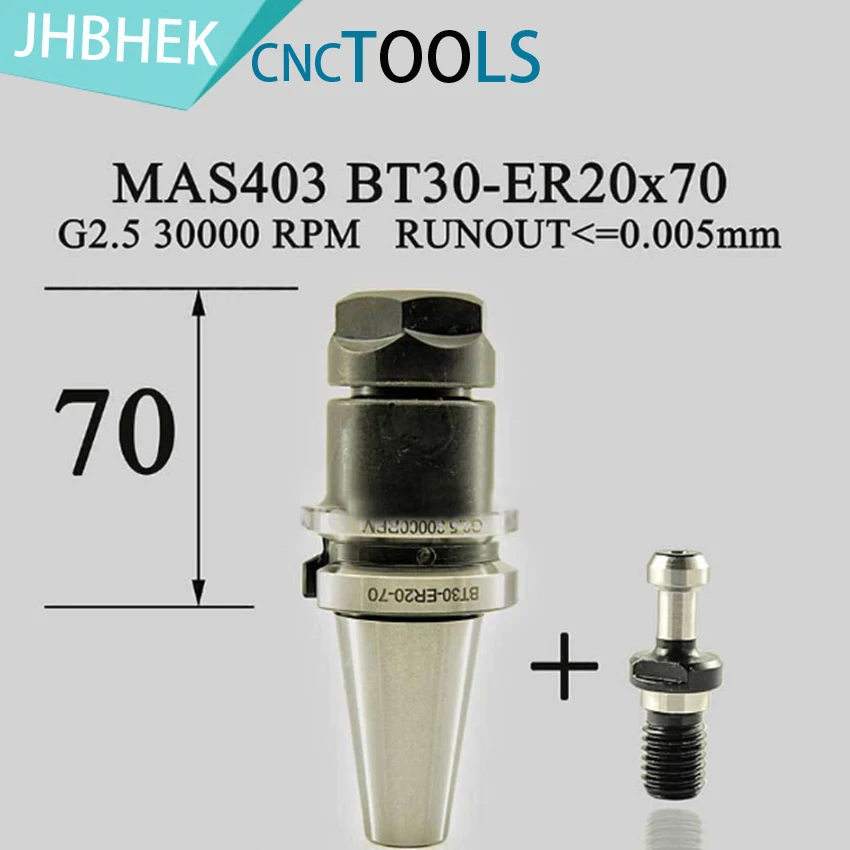 

BT30 ER20 CNC machine BT 30 ER 20 Tool holder Drill chuck cutting tools 1pcs G2.5 Hign speed precision collet holders