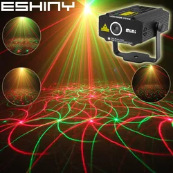 ESHINY Mini 4in1 4รูปแบบ Whirlwind R & G โปรเจคเตอร์เลเซอร์แสงเวที Disco DJ Club KTV Xmas Bar ครอบครัว party แสดงแสง P17