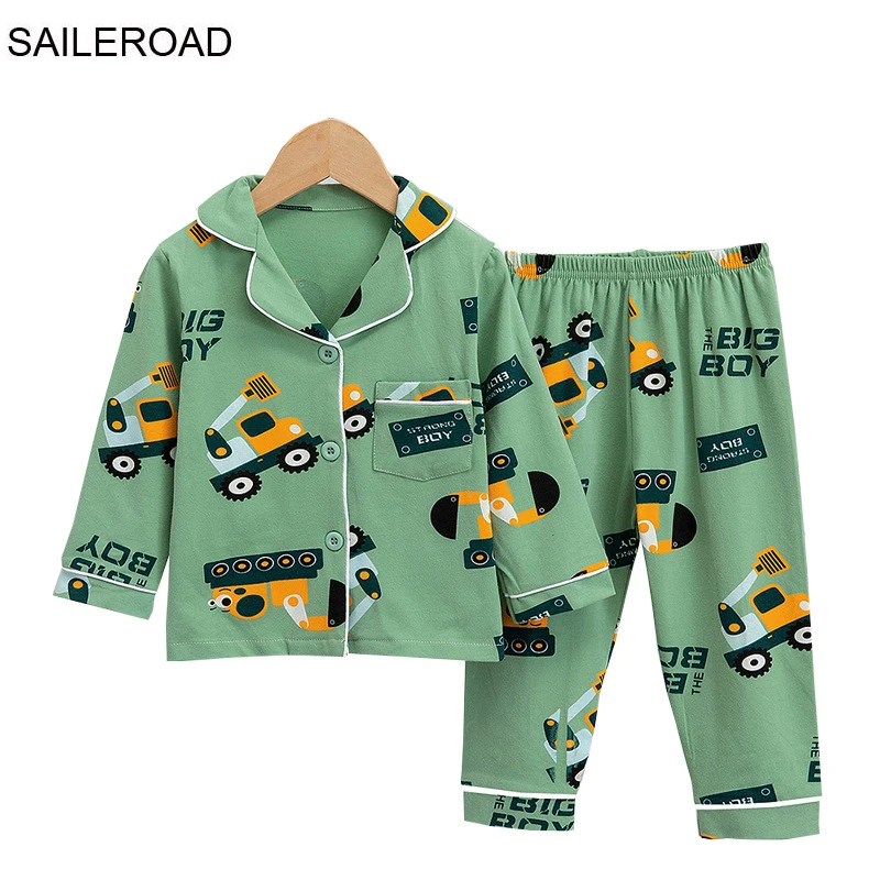 

SAILEROAD Children Cartoon Dinosaur Pajamas For Girls Kids Animal Printed Pyjamas Girls Pajamas Child Home Wear Boys Sleepwear