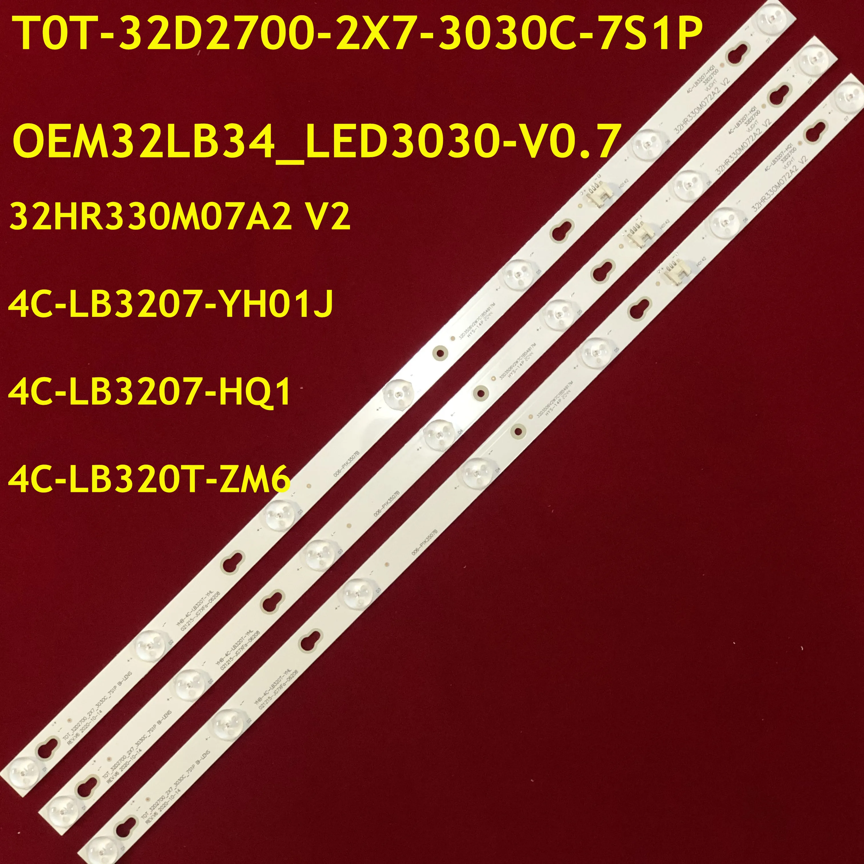 10PCS LED Backlight Strip For 32HR330M07A2 V2 4C-LB3207-HQ1 32M19 32M18 32M80A 32M81A 32D1620 32S3750 32S3800 LVW320CSOT E227