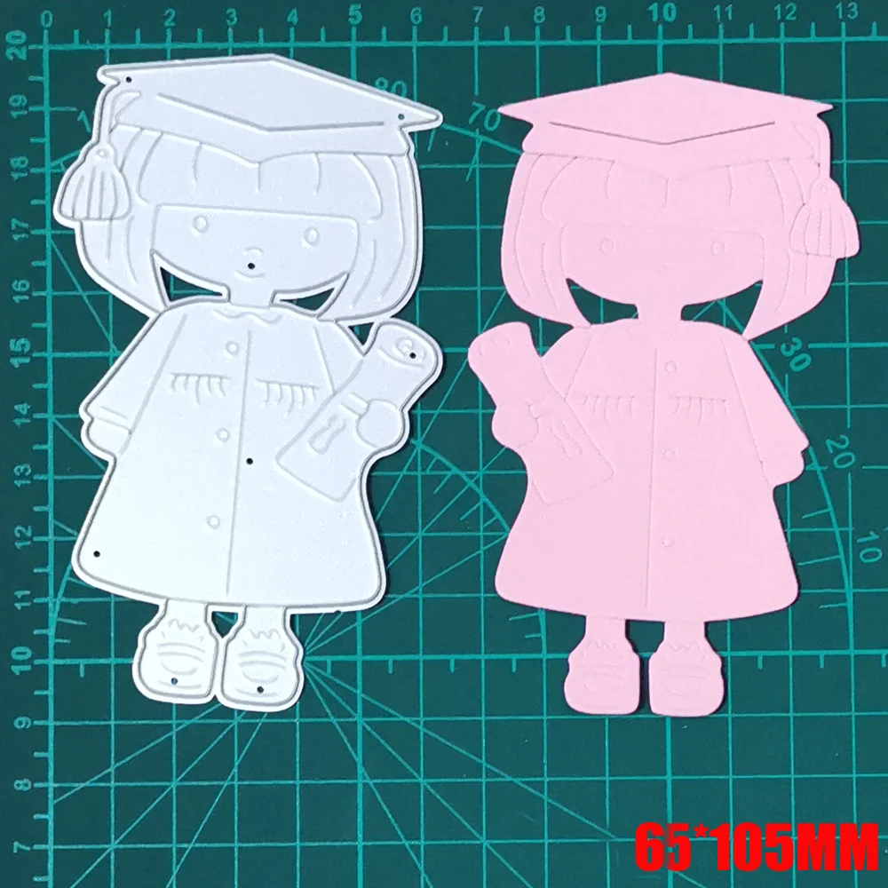 Girl University graduation Metal Cutting Dies Handcraft Die Mould Stencils For DIY Scrapbooking Card Decorative Embossing Die