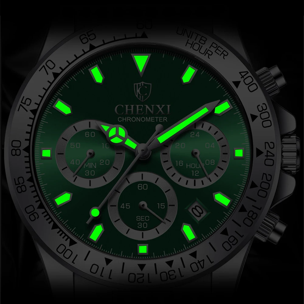 Men Watches CHENXI Top Luxury Brand Sport Quartz Watch Men Luminous Waterproof Chronograph Date Wristwatch Relogio Masculino