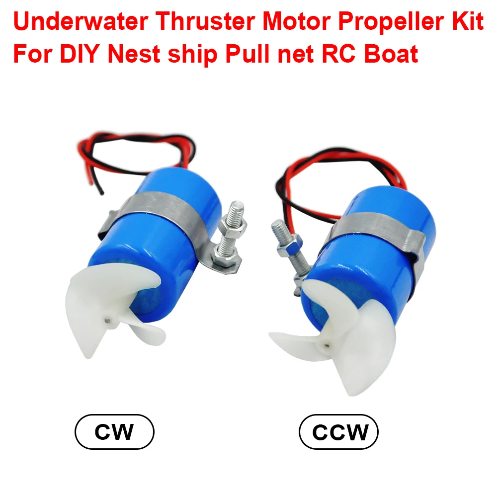 RC boat Motor 7.4V 16800RPM Underwater Thruster Motor 3-blades Propeller Kit for DIY ROV Robot Model Boat Submarine Parts