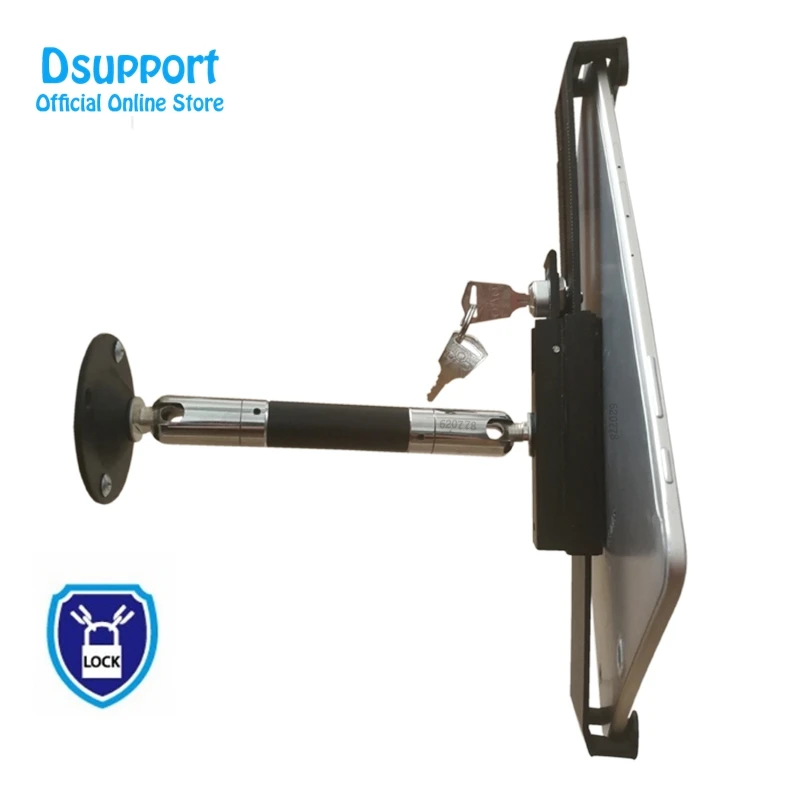 Tablet Stand Pemegang Dinding Mount Anti-Thief untuk 7-13 Inci Berbagai Ukuran Tablet Universal Tablet Berdiri dengan Kunci