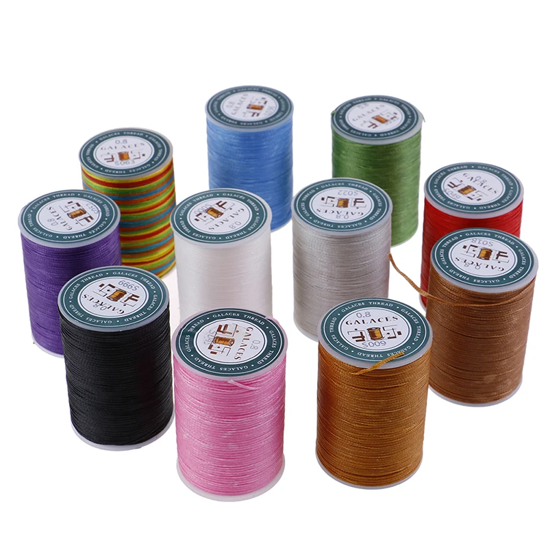 Sewing Thread Polyester Cord Waxed Thread Leather 0.8mm For DIY Tool Hand Stitching Thread Multicolor 90 Meter