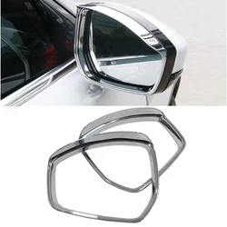 Chrome / Carbon Fiber Look Rearview Mirror Side Mirror Eyebrow Cover Trim For Jaguar E-PACE 2016 2017 2018 2019 Car styling