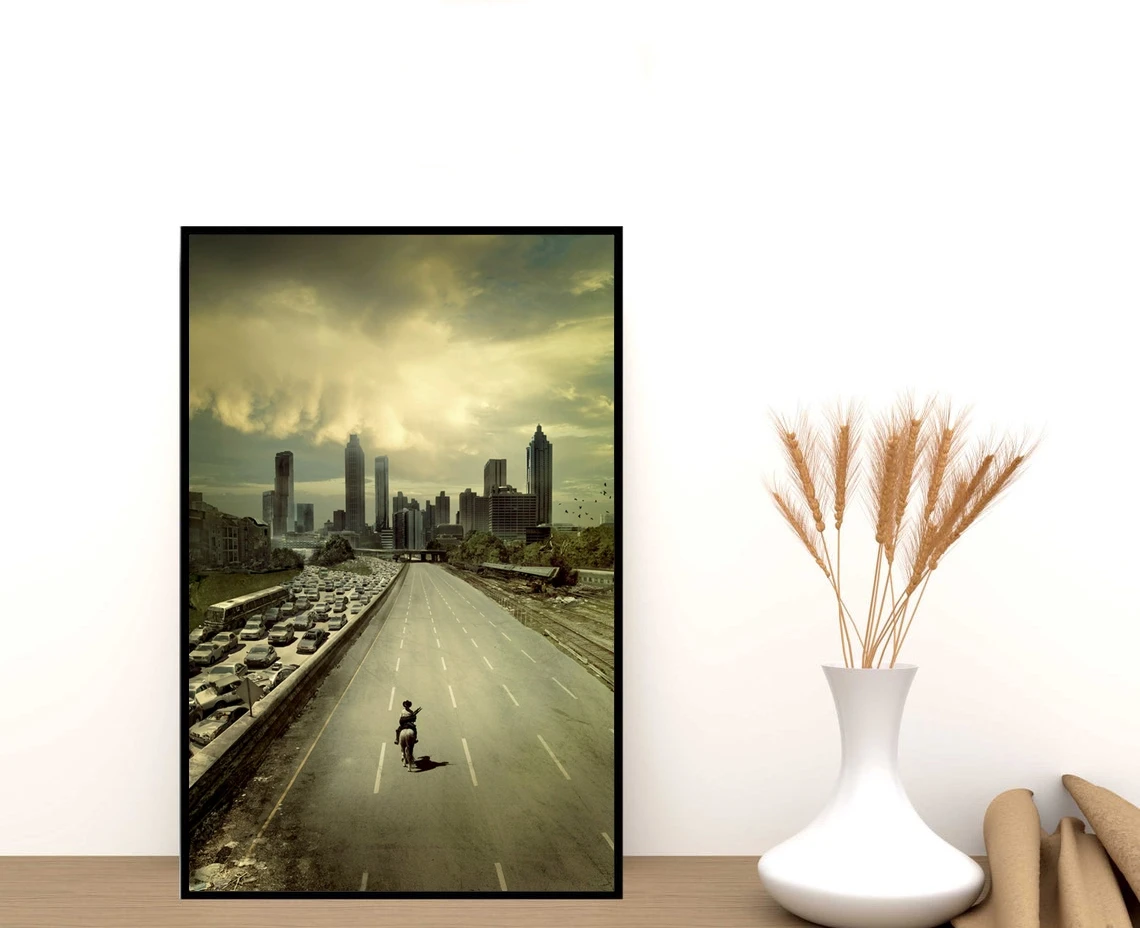 affiche-de-film-the-walking-dead-decoration-de-maison-peinture-murale-sans-cadre