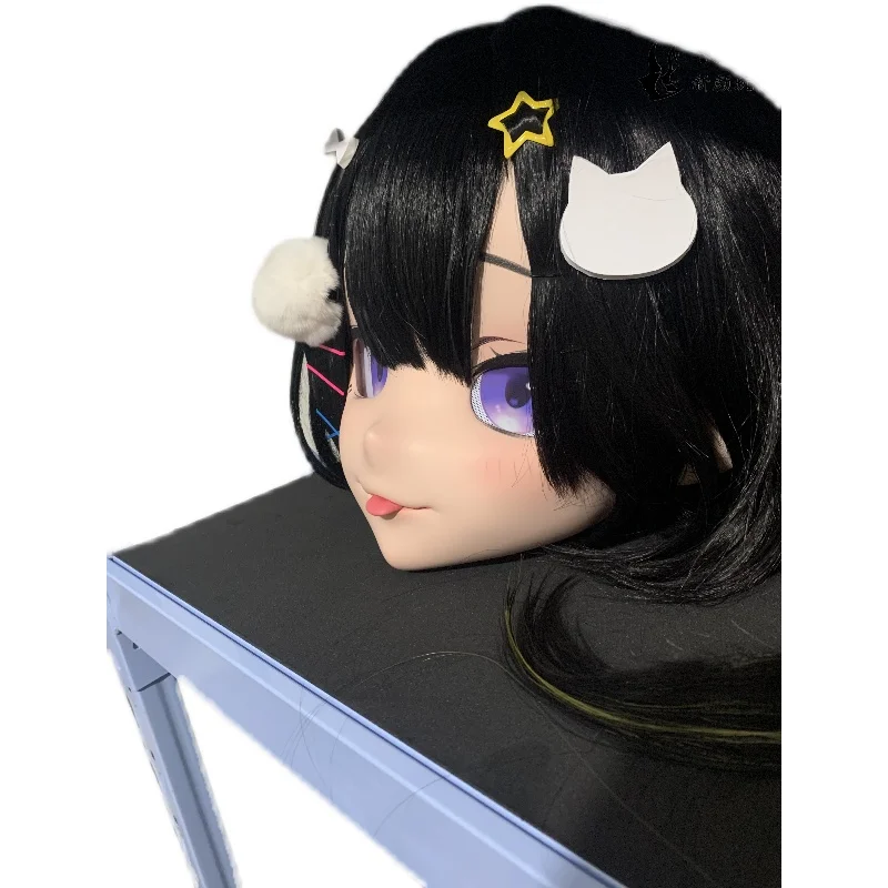 (NFD034) personalizza la testa piena con serratura Cute Female/Girl Japanese Animego Character Kig Cosplay Kigurumi Mask Crossdress Doll