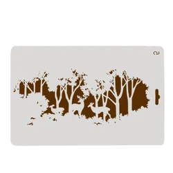 Stencil Forest Deer Decorative DIY Wall Layering Painting Template Scrapbooking Embossing Album Supplies Reusable