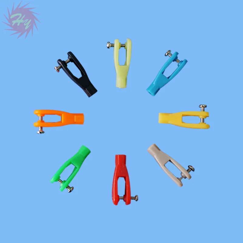 10 Pcs Nylon Clevis With Screw For RC Airplanes Parts Electric Planes Foam Model Accessories 8 Colors