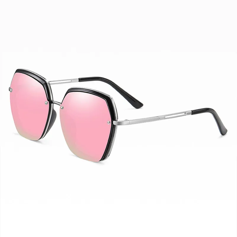 TGCYEYO New Metal Polarized Spectacle Frame Ladies Simple Fashionable Sunglasses Retro Anti UV400 Sunshade Eyeglasses 2212