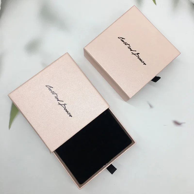 50pcs custom Paper box multiple colors jewelry box personalized logo necklace earrings ring jewelry bulk drawer packaging box