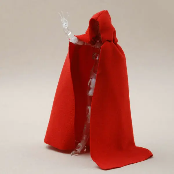 

[only cape]1:12 Scale Red Cape Cloak With Hat For 6" Action Figure Doll (no figure)