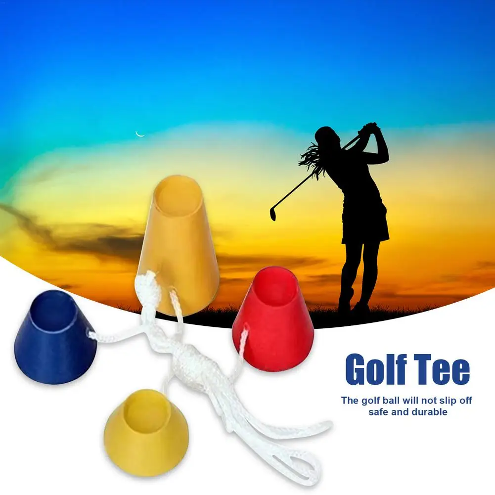 4Pcs High Quality Rubber Winter Ball Studs Training Practice With Rope Golf Ball Holder Drop Ship Golf Accessories