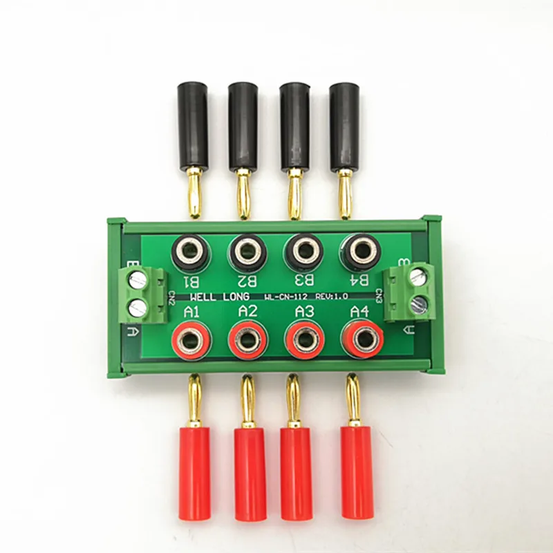 DIN Rail Mounting 2x4-Bit Banana Jack Power Distribution Module, DC Power Board.