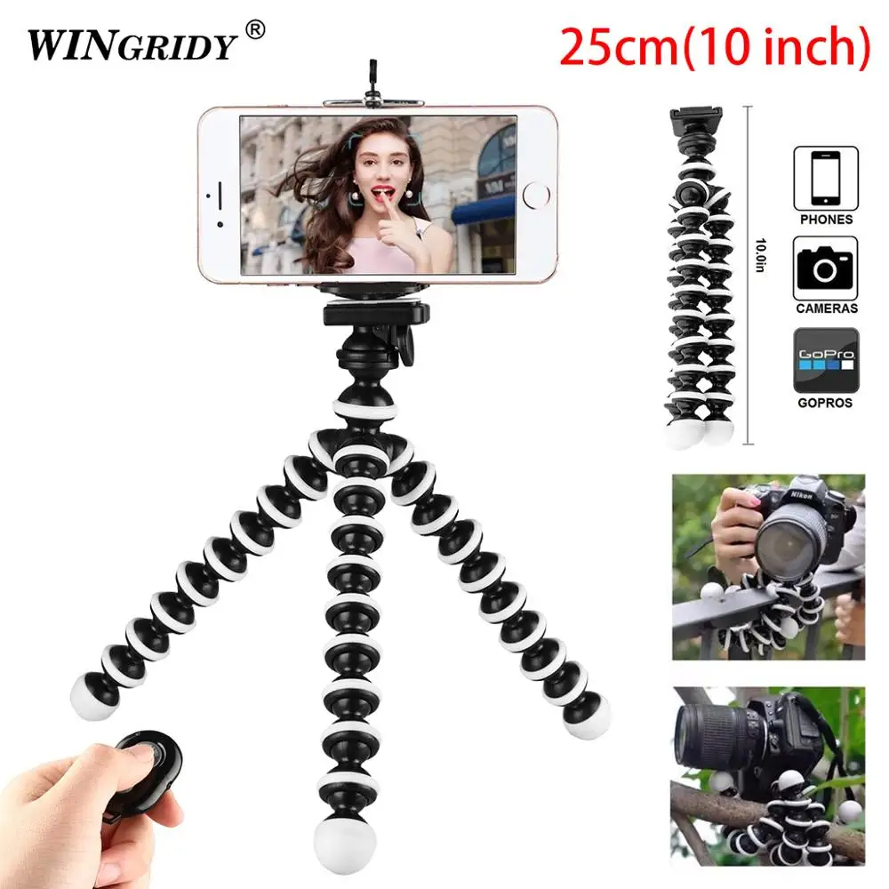 Octopus 10 inch Mini Tripod Bracket Portable Flexible Smartphone Clip Holder Camera Stent Smartphone Tripods Foldable Desktop