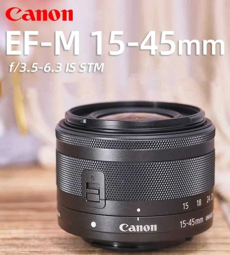 Canon 15-45mm Lens Canon EF-M 15-45mm f/3.5-6.3 IS STM lens For Canon M1 M2 M3 M5 M6 M10 M50 M100 camera