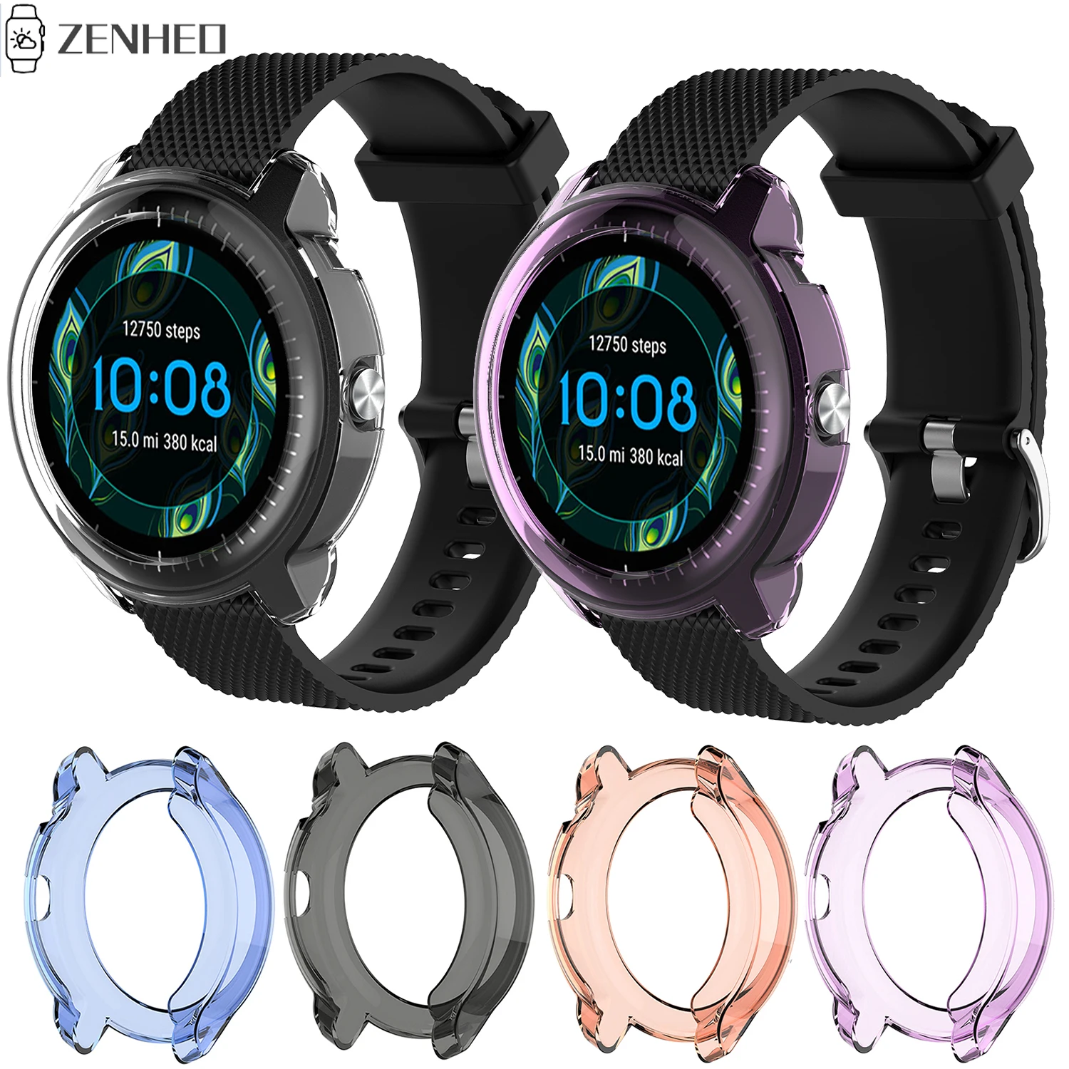 Soft TPU Protective Case For Garmin Vivoactive 3 Music Protector Shell Cover Frame Smartwatch Accessories