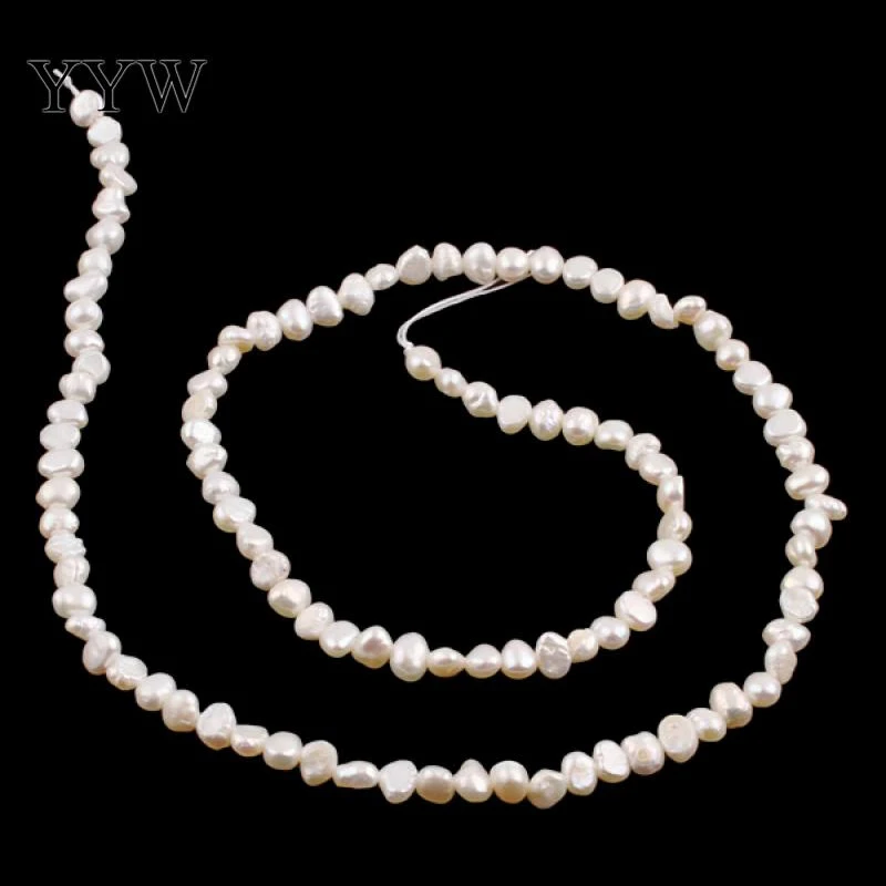 

High Quality 4-5mm 100% Natural Freshwater Pearl Beads white Baroque Pearl Loose Beads For DIY Necklace Bracelat Jewelry Making