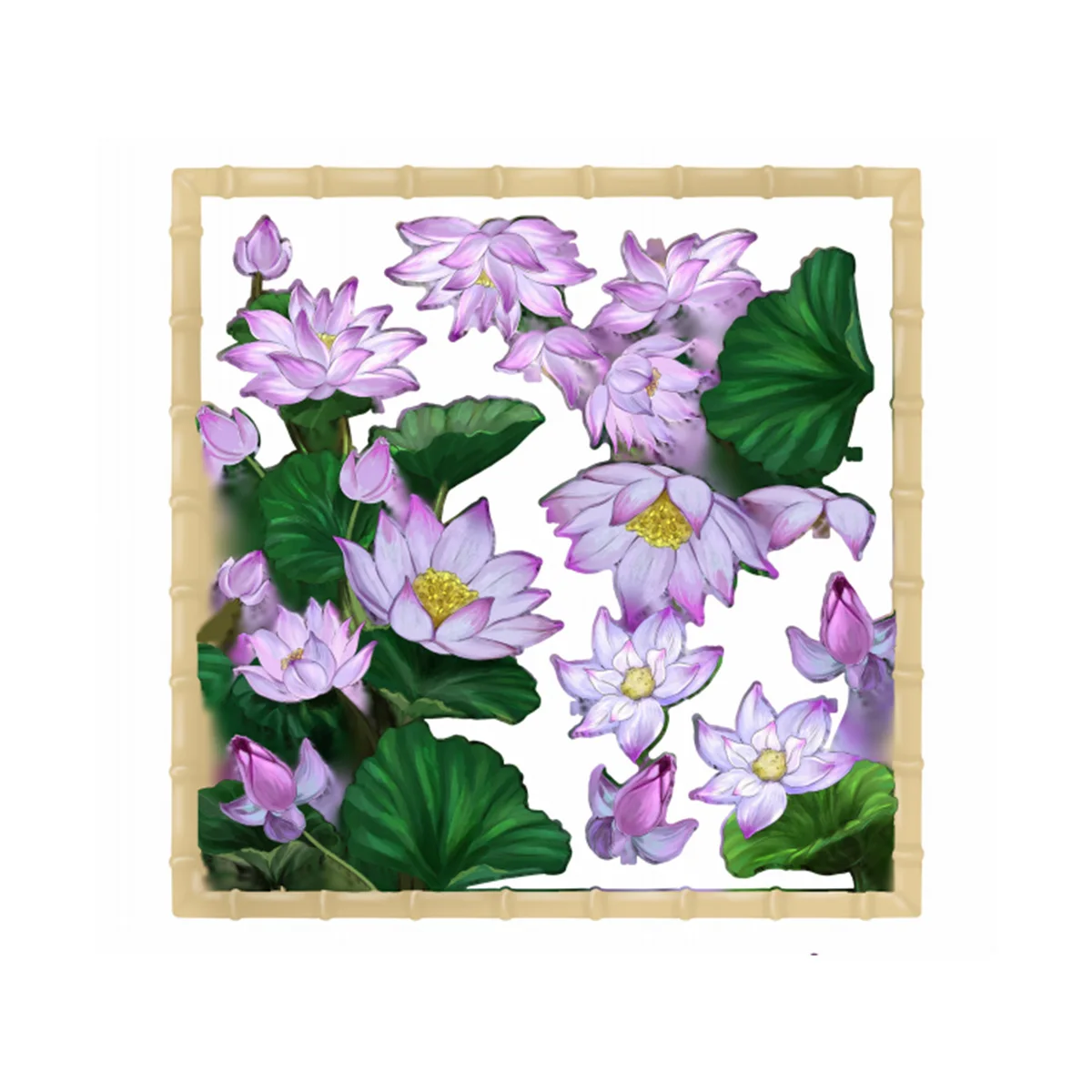 Water Lily Wisteria Frame Crane Tall Bamboo Cutting Dies Scrapbook Diary Decoration Embossing Template DIY Card Handmade 2021