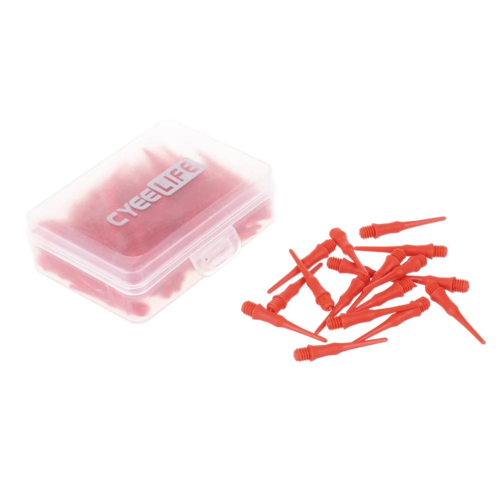 CyeeLife-Embouts de fléchettes en plastique professionnels, pointes de rechange, 8 couleurs, 80 pièces