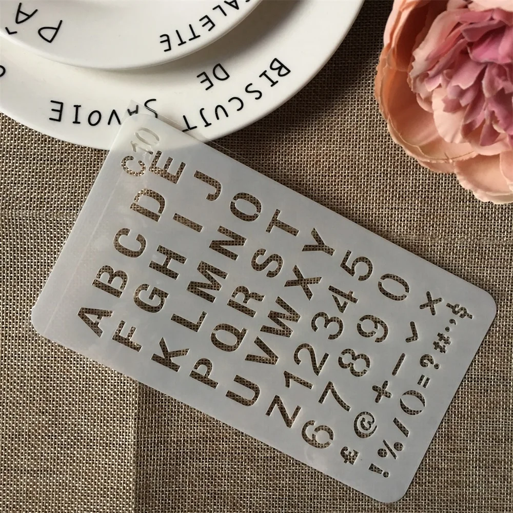 A6 litery alfabetu numer DIY Layering szablony malowanie kolorowanka wytłaczania albumu papieru dekoracyjnego szablonu