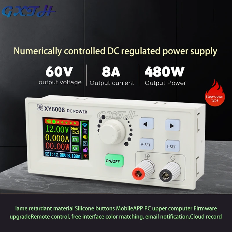 XY6008 60V 8A 480W CNC Adjustable DC Stabilized Power Supply Constant Voltage And Constant Current Maintenance Step-down Module