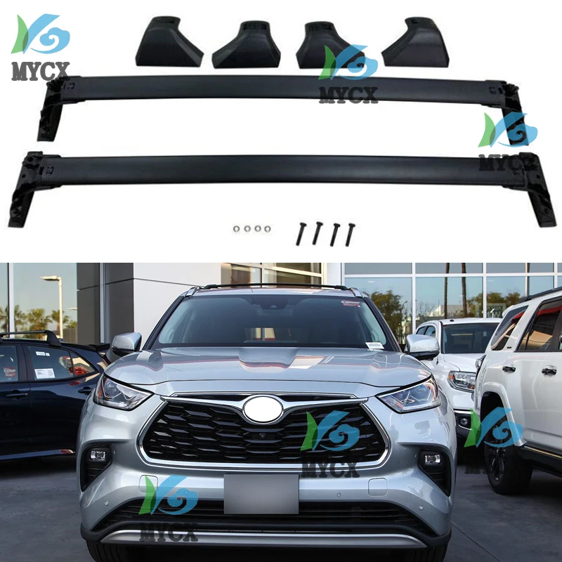 2020 New arrival horizontal roof rack bar Transverse roof rail cross bar For Toyota Highlander Kluger 2020 , US orignal style