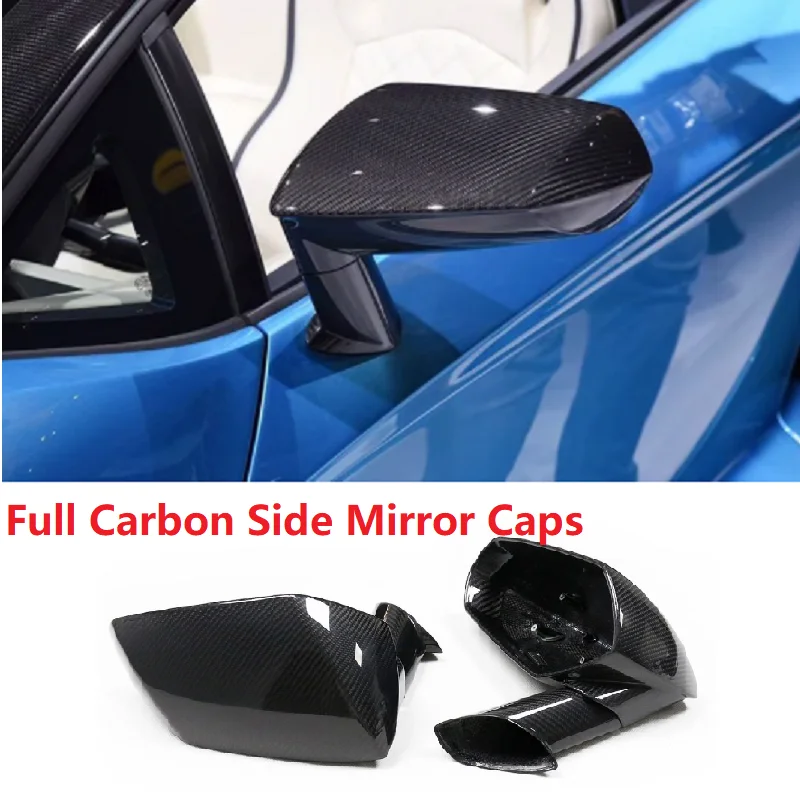 

Dry Carbon Fiber Mirror Covers Fit For Lamborghini Aventador LP700-4 2011-2014 Side Mirror Caps Cover Replacement Style