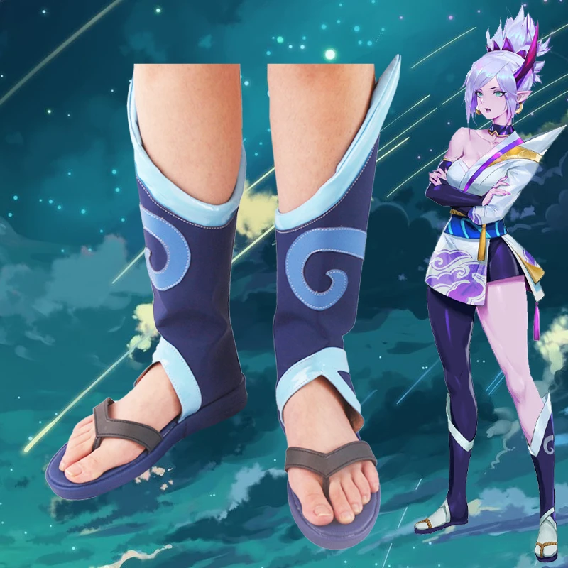 Anime LOL Spirit Blossom Riven Shoes the Exile Riven Cosplay Shoes Accessories H