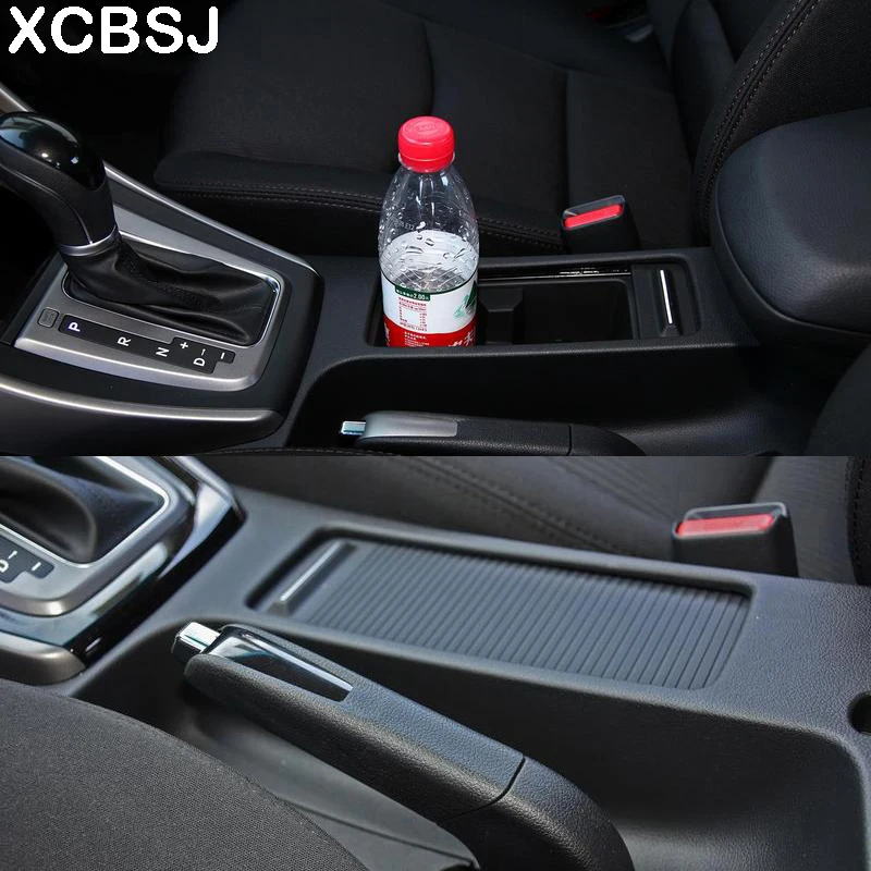 Push-pull lid drink cup holder central armrest storage box front console cup holder assembly For Hyundai Elantra Avante MD 11-14