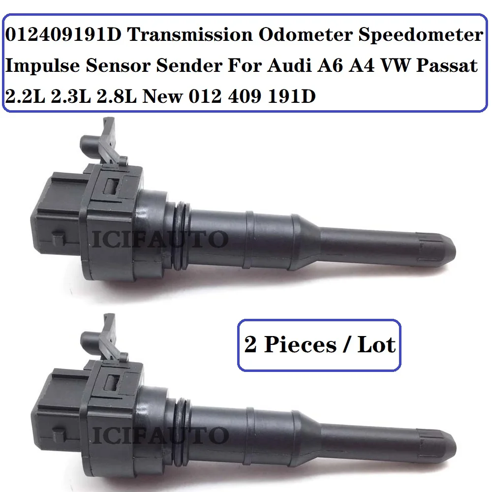 1/2 Pieces Transmission Odometer Speedometer Impulse Sensor Sender for Audi A6 A4 VW Passat 2.2L 2.3L 2.8L New 012409191D