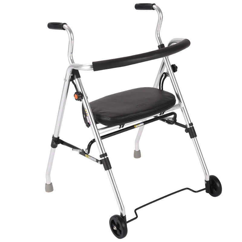 

Folding Elderly Carriage Seniors Roller Walker, Aluminum Alloy Lightweight 4KG Shopping Cart