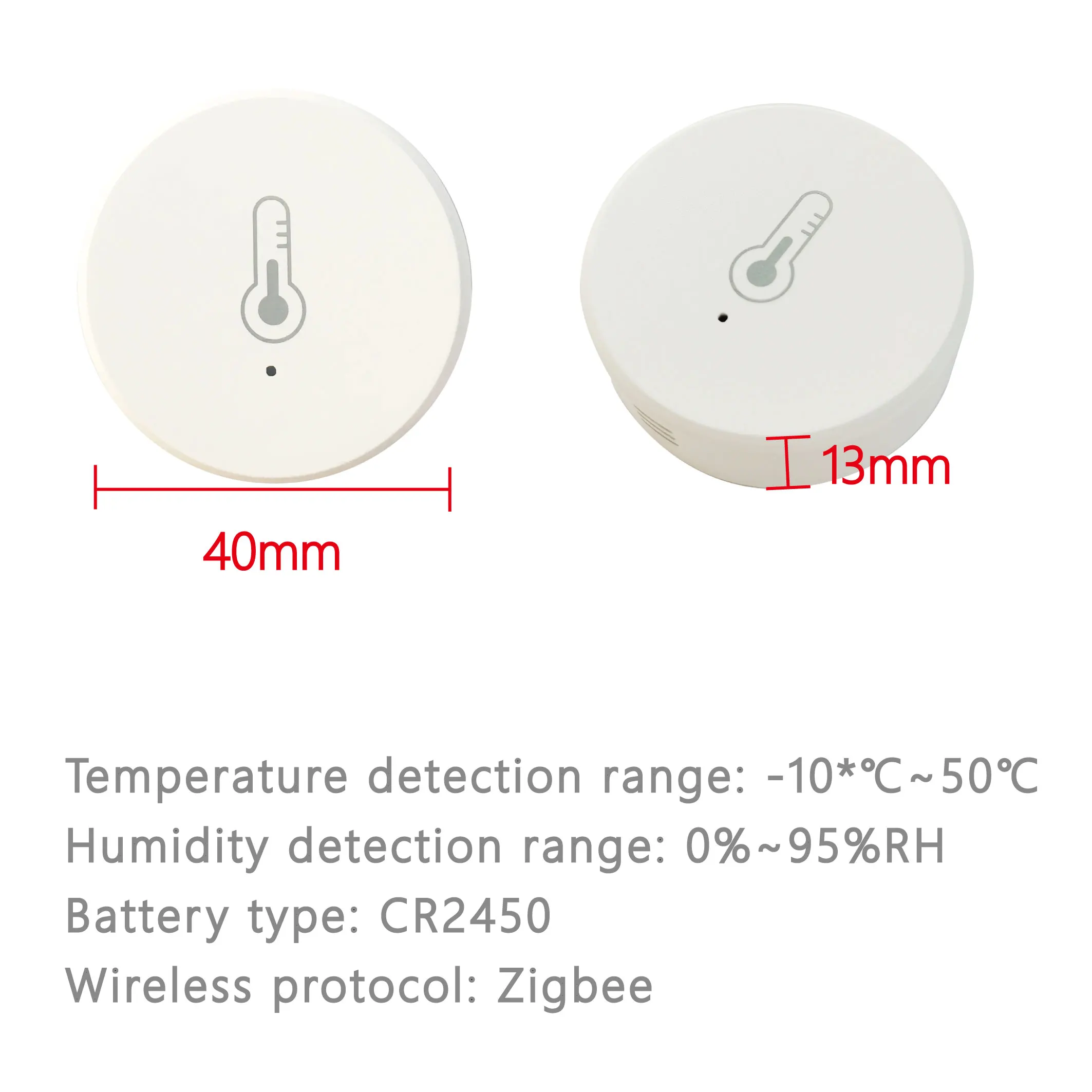 Tuya ZigBee-Sensor de temperatura y humedad en tiempo Real, funciona con Alexa, Google Home, Smart Home, Smart Life/Tuya, Control por aplicación