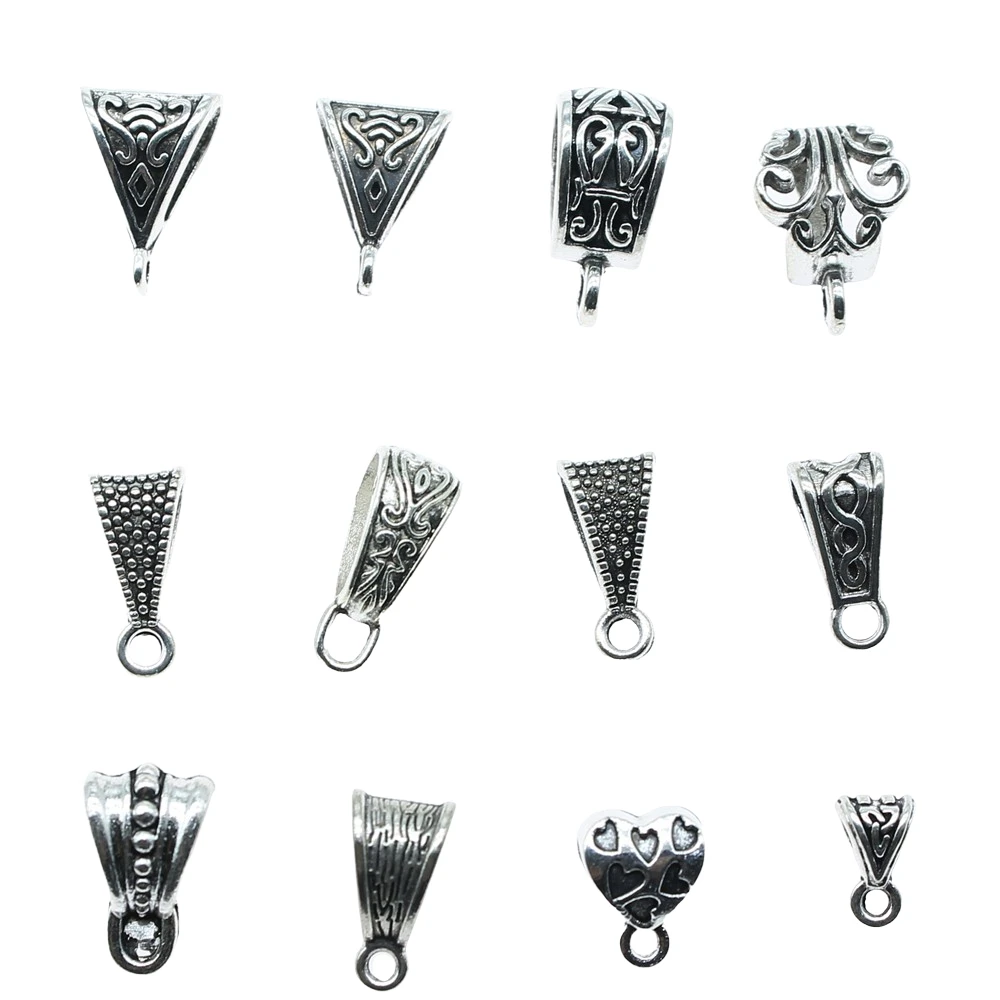 20Pcs Connector Charms Bail Kralen Antiek Zilver Kleur Bail Bedels Sieraden Bevindingen Diy Bail Bedels Connector