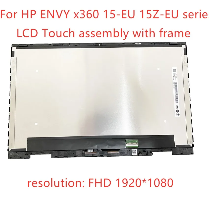 

Free shipping 15.6 FHD IPS B156HAN02.5 For HP ENVY x360 15-eu0097nr 15z-eu000 LCD Touch Screen assembly with Bezel replacement