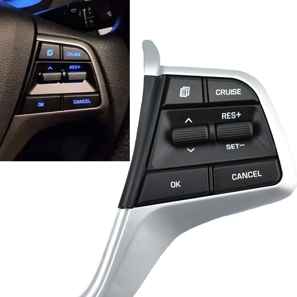 

For Hyundai Solaris 1.6L 2016-2019 New Steering Wheel Button Switch Bluetooth button Cruise Control Volume key with Backlight