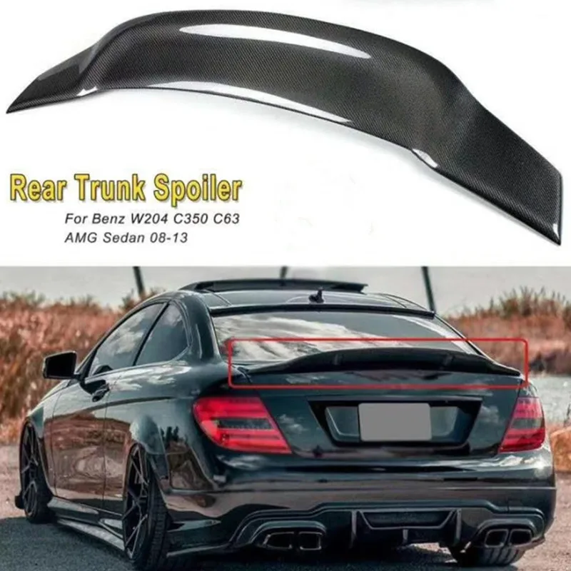 Mercedes W204 Renntech styl Spoiler z włókna węglowego R styl Spoiler dla Benz W204 C300 C180 C220 4 drzwi Sedan C klasa 2008-2013