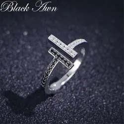 BLACK AWN 2026 New Silver Color Open Rings for Women Elegant Wedding Ring Fashion Jewelry G101