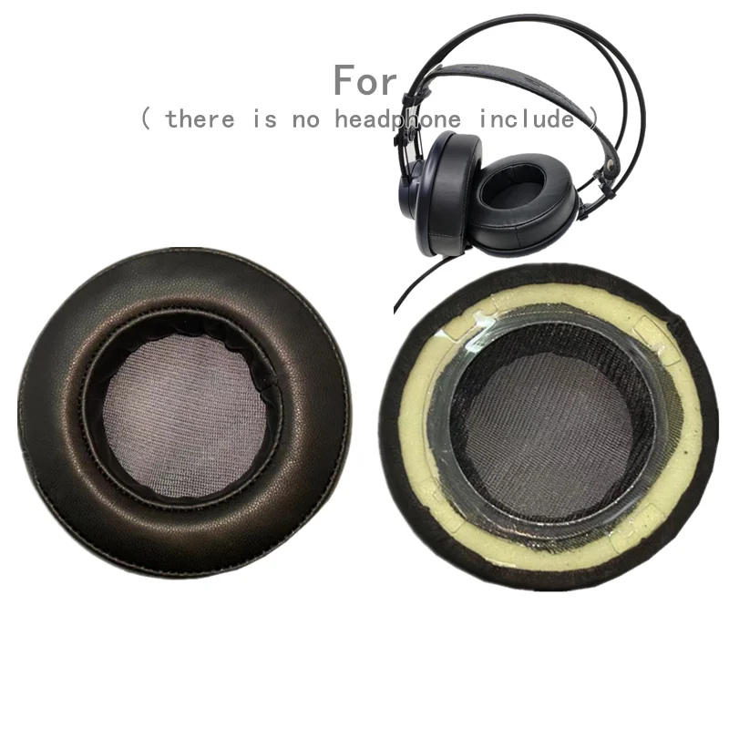 Akg k701 k702 q701 q702 k601 k612 k712ヘッドフォン交換用イヤパッド用穴あきシープスキンメモリーフォームイヤーパッド (ブラック)