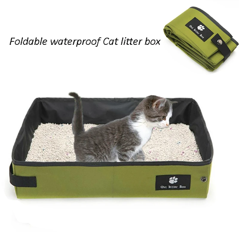 

Foldable Waterproof Pet cat litter box Portable Fabrics Tray Siamese Closed Anti-splash Cats Bedpans Kitten Puppy Toilet